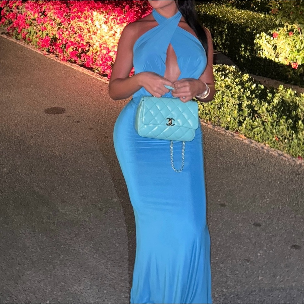Blue maxi dress